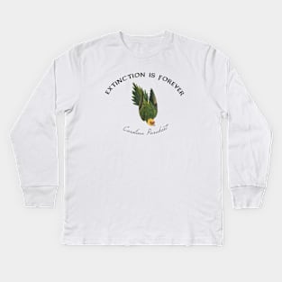 Extinction is Forever - Carolina Parakeet Kids Long Sleeve T-Shirt